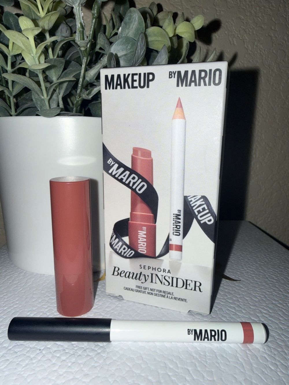MAKEUP by MARIO Creamy Peachy Rose Lipstick & Liner Duo